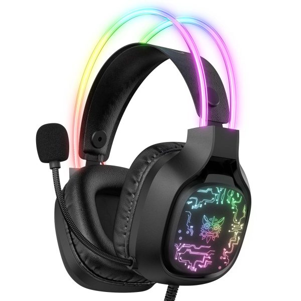 ONIKUMA X22 RGB Wired Gaming Headset, Black