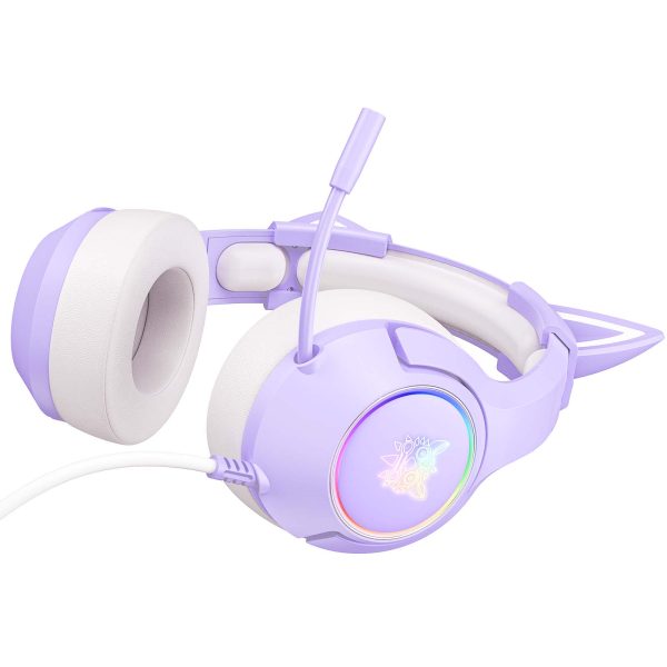ONIKUMA K9 RGB Cat Ears Stereo Gaming Headset, Purple - Image 5