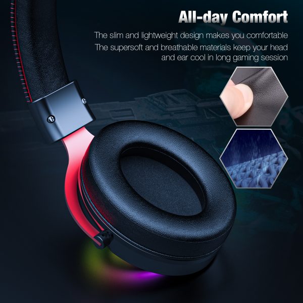 ONIKUMA X10 Stereo Wired Gaming Headset, Black - Image 6