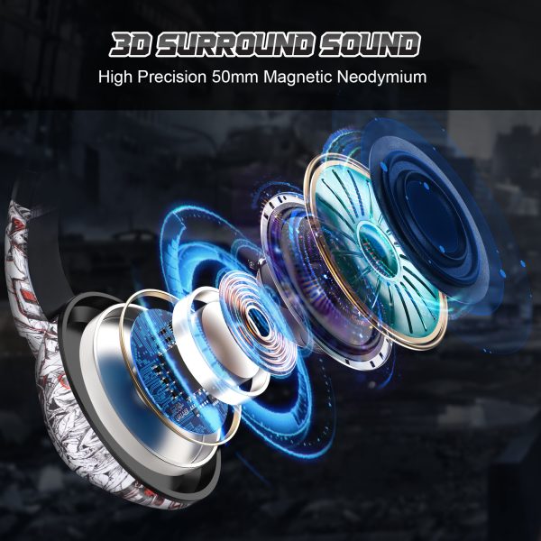 ONIKUMA K19 RGB Gaming Headphone, Camou-White - Image 5