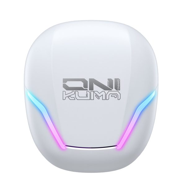 ONIKUMA T27 2.4G Wireless Gaming Earbuds with ENC Mic, White - Image 5