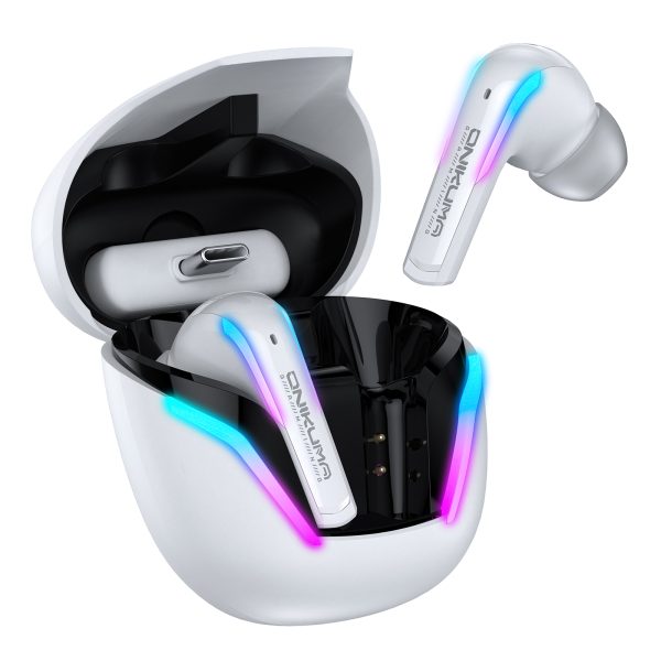 ONIKUMA T27 2.4G Wireless Gaming Earbuds with ENC Mic, White - Image 3