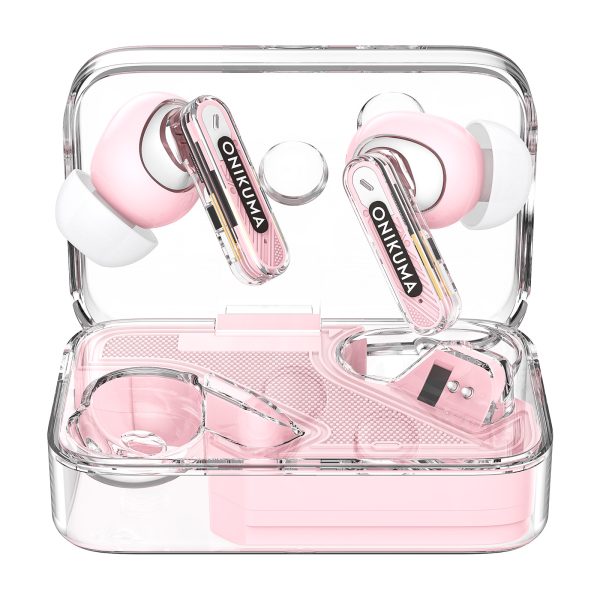 ONIKUMA T5 in ear TWS Bluetooth ANC Earphones, Pink