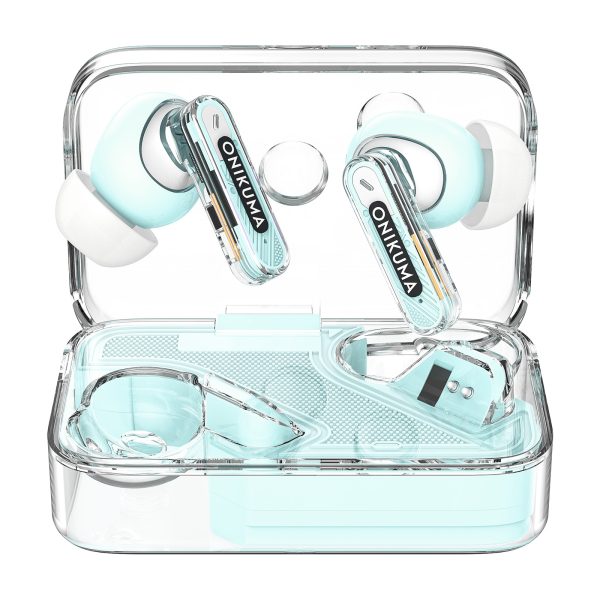 ONIKUMA T5 in ear TWS Bluetooth ANC Earphones, Blue