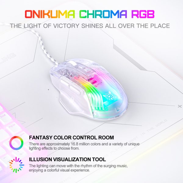 ONIKUMA CW923 Wired RGB Gaming Mouse - Image 3