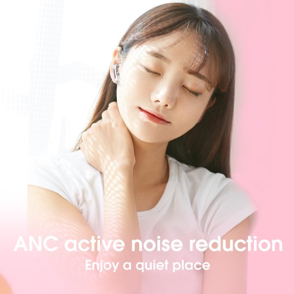 ONIKUMA T5 in ear TWS Bluetooth ANC Earphones, Pink - Image 8