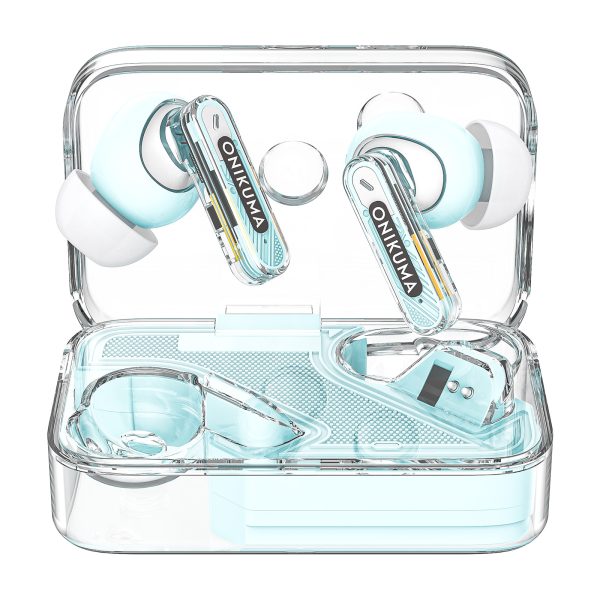 ONIKUMA T5 in ear TWS Bluetooth ANC Earphones, Blue - Image 8