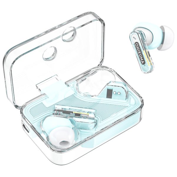 ONIKUMA T5 in ear TWS Bluetooth ANC Earphones, Blue - Image 9