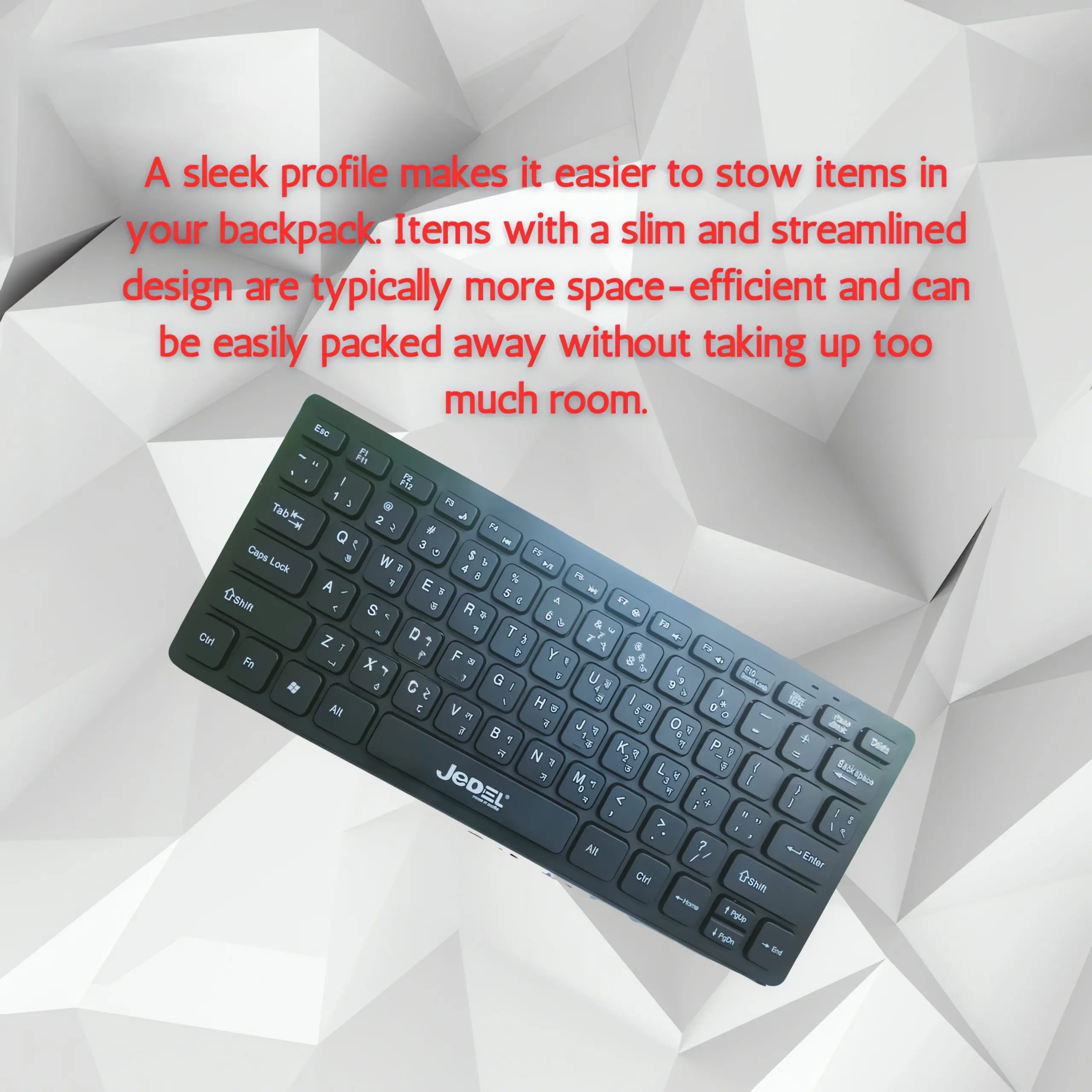 Jedel KB-1000 Wired Mini Keyboard 4 Jedel KB-1000 Wired Mini Keyboard - Image 4