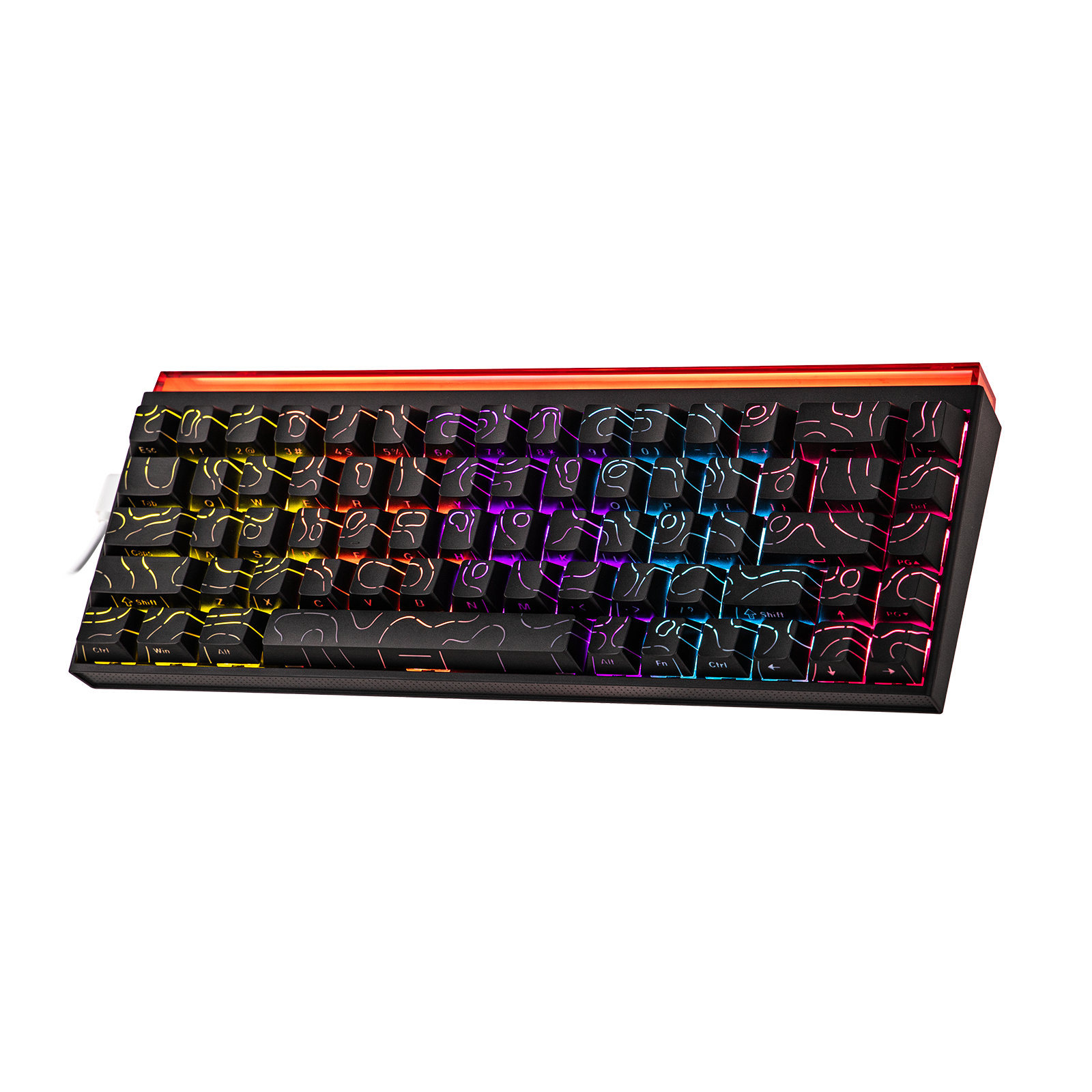Ajazz NK68 Wired 68-Key Hot-Swappable Mechanical Keyboard, Black Contour 8 Ajazz NK68 Wired 68-Key Hot-Swappable Mechanical Keyboard, Black Contour - Image 8