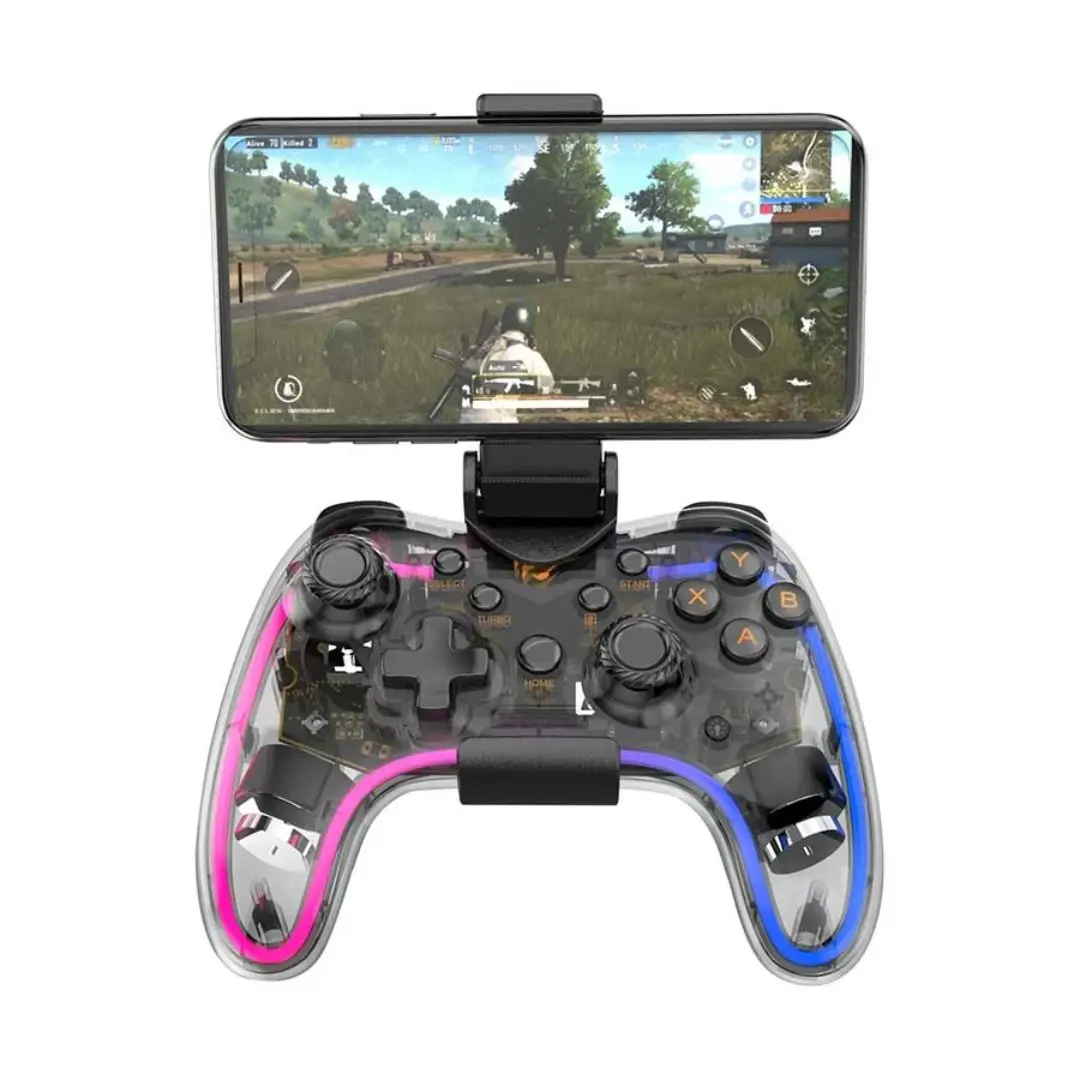 Havit G180BT Transparent RGB Bluetooth Vibration Gamepad 1 Havit G180BT Transparent RGB Bluetooth Vibration Gamepad