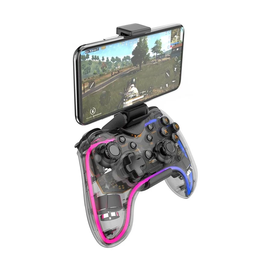 Havit G180BT Transparent RGB Bluetooth Vibration Gamepad 4 Havit G180BT Transparent RGB Bluetooth Vibration Gamepad - Image 4