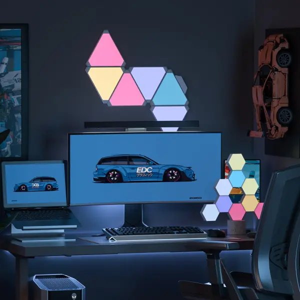 Cololight RGB Triangle Light Starter Kit | White (6 Pcs) - Vibe Gaming