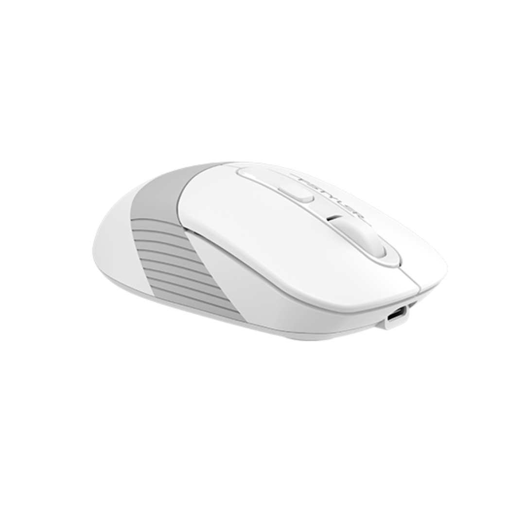 A4TECH FSTYLER FB10CS Silent Multimode Rechargeable Wireless Mouse, Grayish White 2 A4TECH FSTYLER FB10CS Silent Multimode Rechargeable Wireless Mouse, Grayish White - Image 2