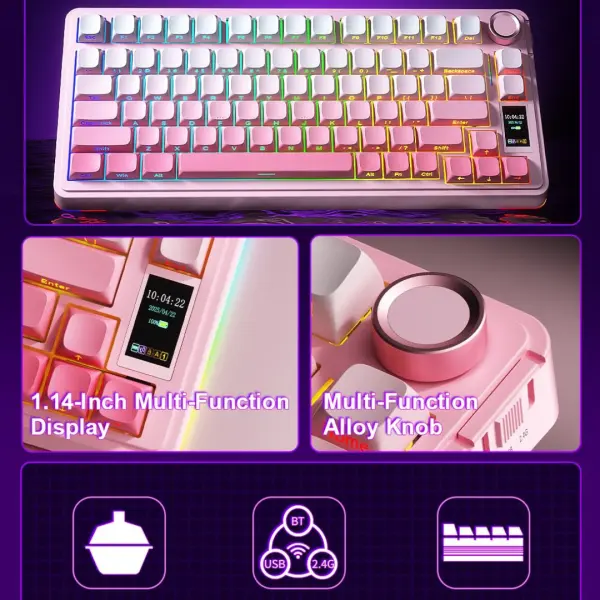 AULA S75 PRO Hot-Swappable Tri-Mode Wireless Mechanical Keyboard