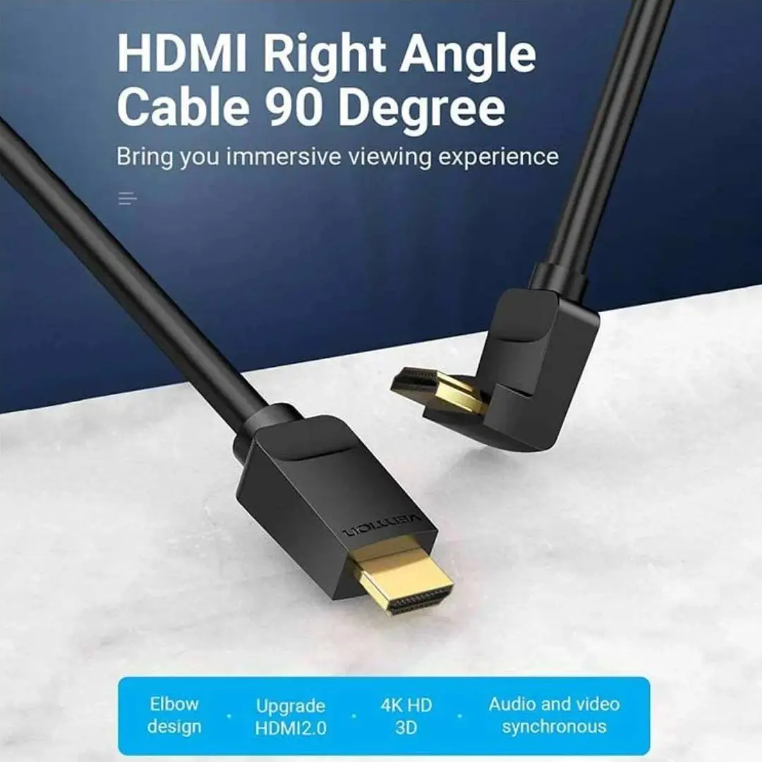 VENTION AARBG 90 Degree Right Angle HDMI Cable - 1.5M 2 VENTION AARBG 90 Degree Right Angle HDMI Cable - 1.5M - Image 2