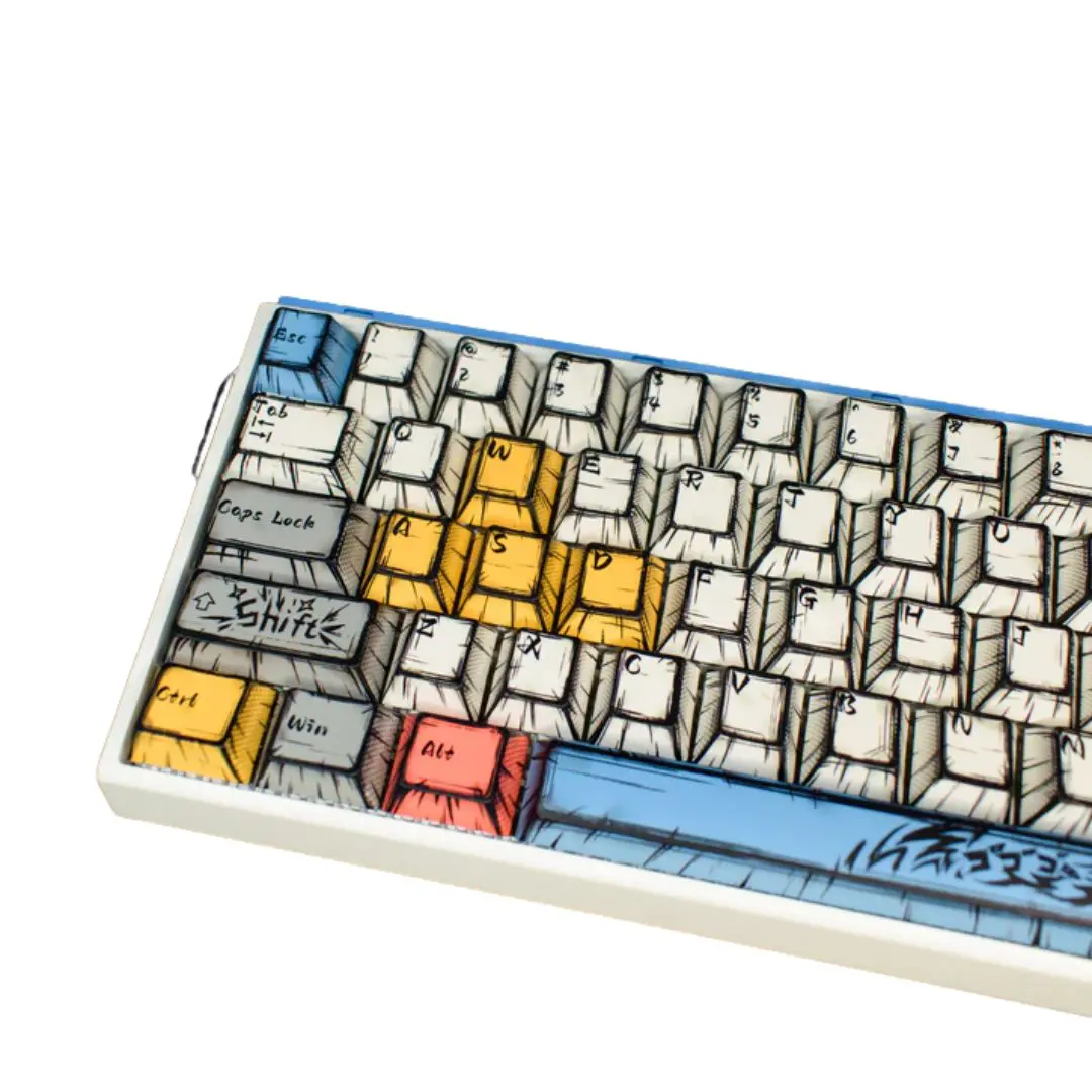AULA HERO 68 HE Ultra 8K Wired Magnetic Switch Keyboard, White Comix 4 AULA HERO 68 HE Ultra 8K Wired Magnetic Switch Keyboard, White Comix - Image 4