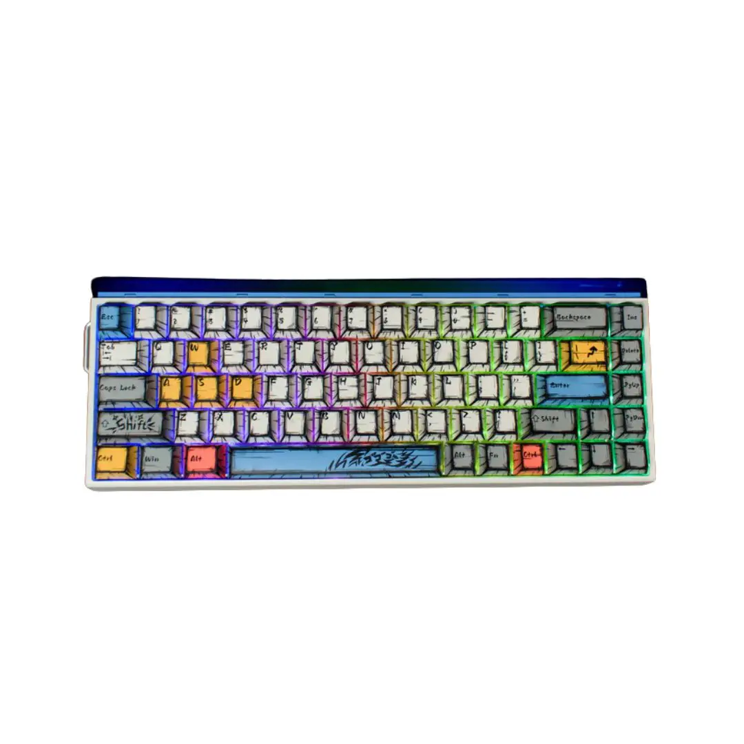 AULA HERO 68 HE Ultra 8K Wired Magnetic Switch Keyboard, White Comix 1 AULA HERO 68 HE Ultra 8K Wired Magnetic Switch Keyboard, White Comix