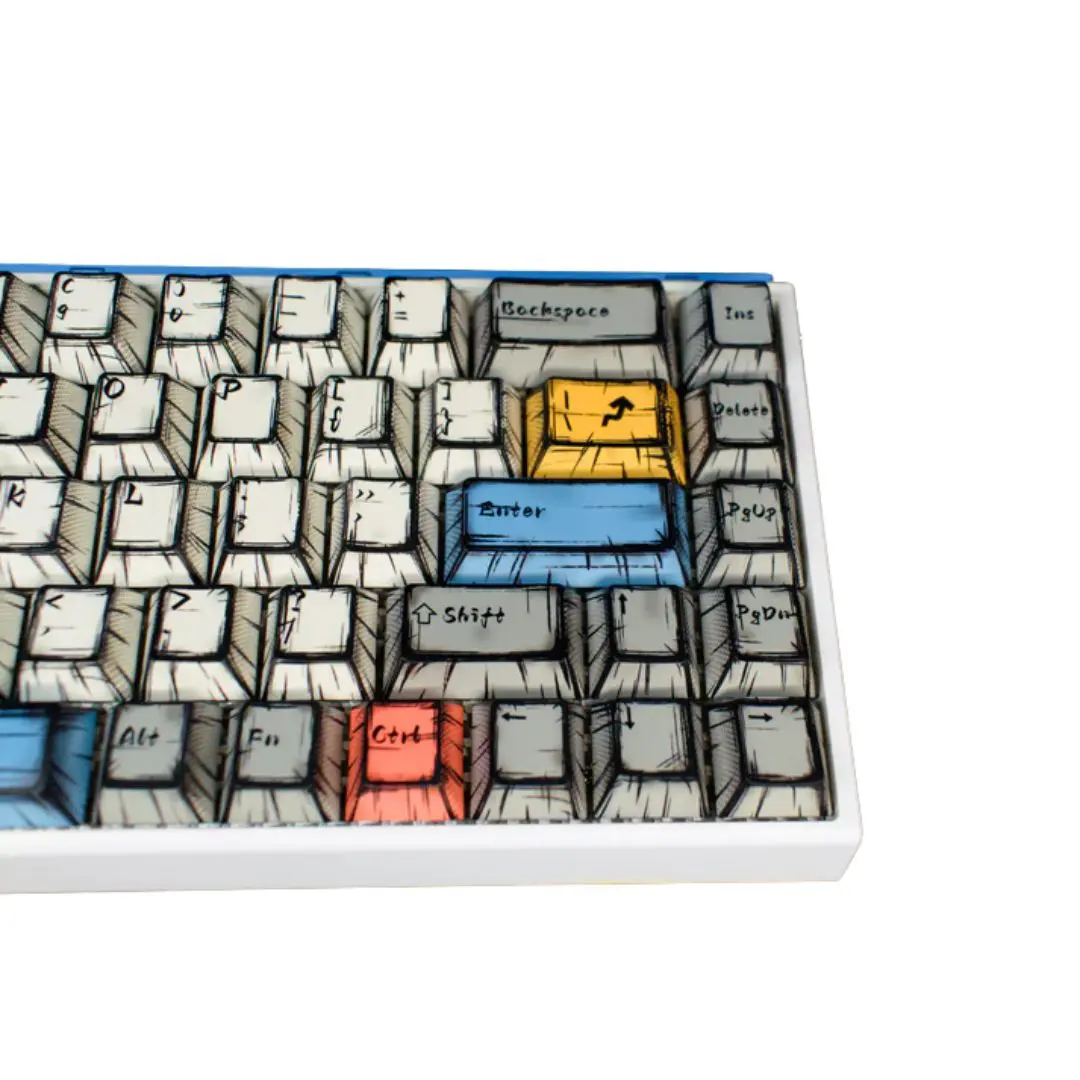 AULA HERO 68 HE Ultra 8K Wired Magnetic Switch Keyboard, White Comix 5 AULA HERO 68 HE Ultra 8K Wired Magnetic Switch Keyboard, White Comix - Image 5