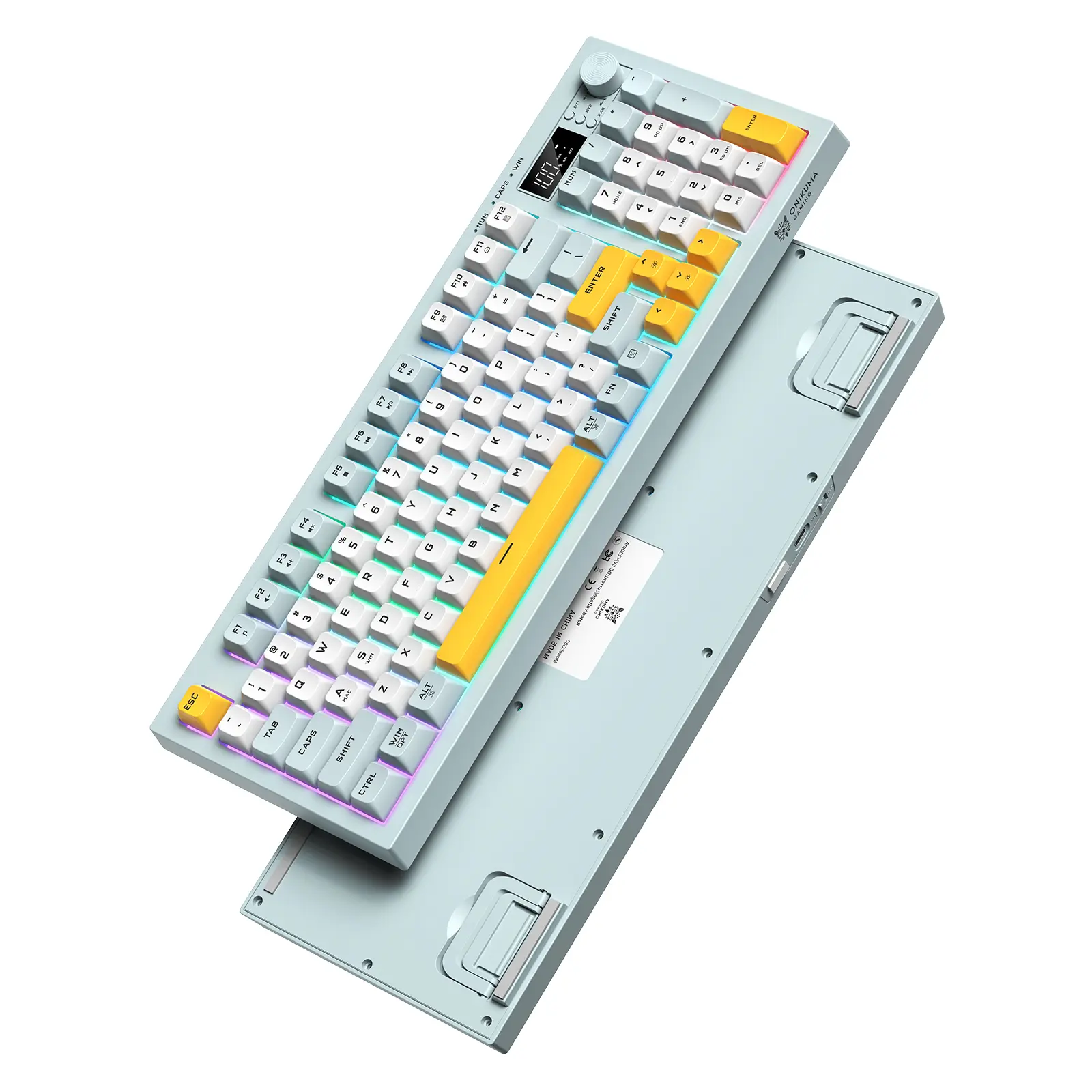 ONIKUMA G80 94 Keys Tri-Mode Wireless Membrane Keyboard with LCD Screen & Multifunction Knob 3 ONIKUMA G80 94 Keys Tri-Mode Wireless Membrane Keyboard with LCD Screen & Multifunction Knob - Image 3