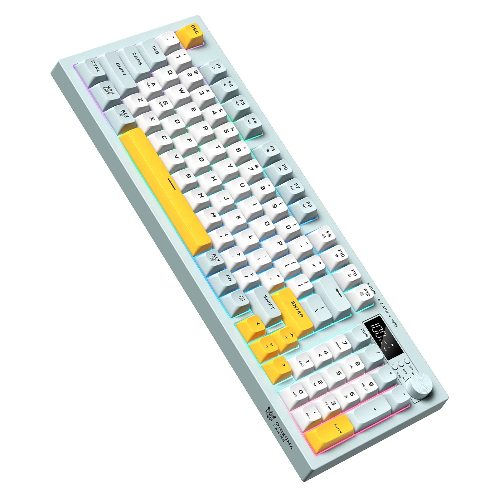 ONIKUMA G80 94 Keys Tri-Mode Wireless Membrane Keyboard with LCD Screen & Multifunction Knob 5 ONIKUMA G80 94 Keys Tri-Mode Wireless Membrane Keyboard with LCD Screen & Multifunction Knob - Image 5
