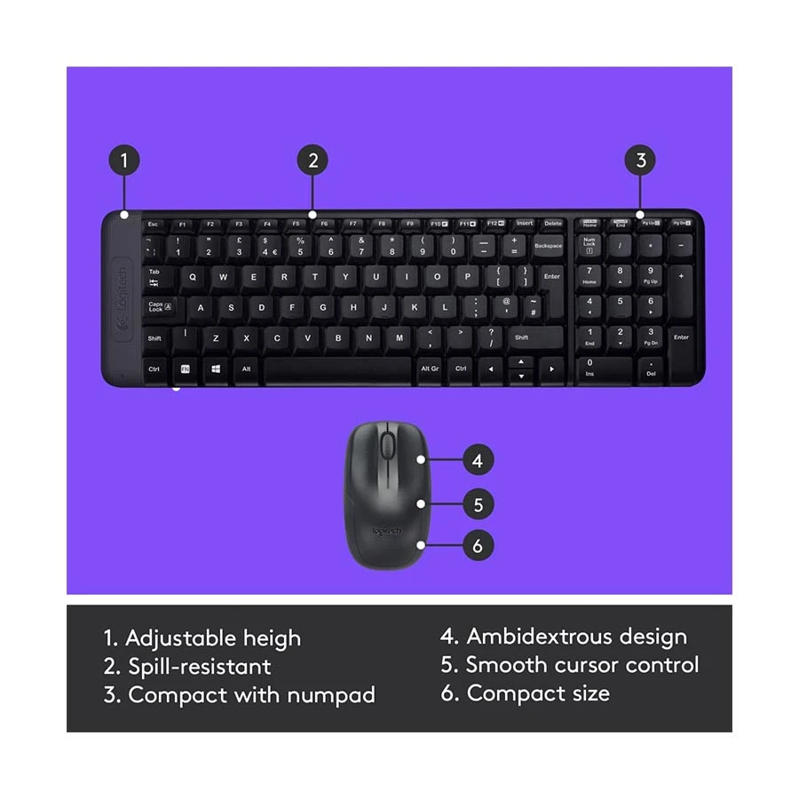 Logitech MK215 Wireless Keyboard & Mouse Combo 5 Logitech MK215 Wireless Keyboard & Mouse Combo - Image 5