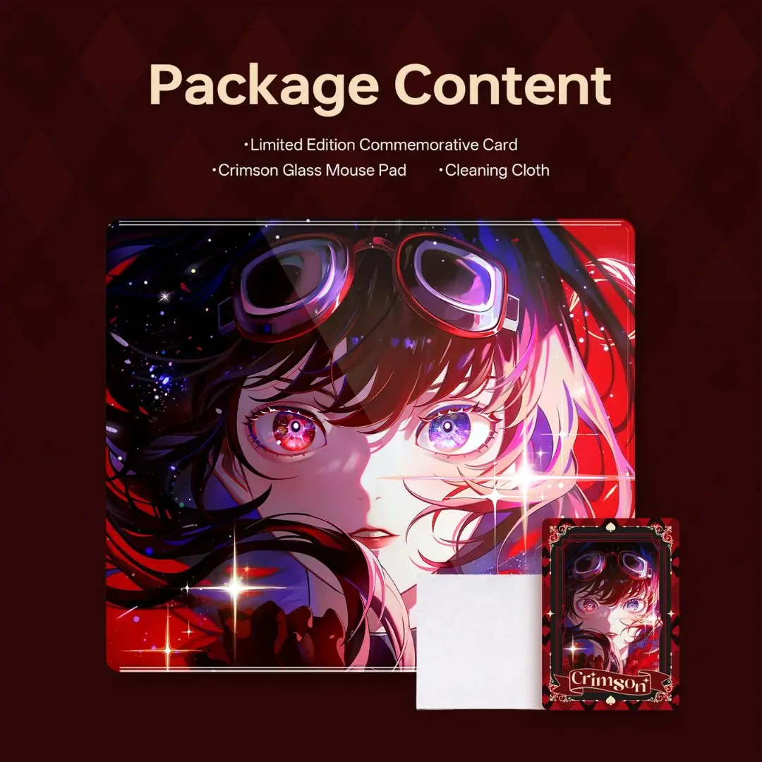 ATK Crimson Edition Tempered Glass Mouse Pad 2 ATK Crimson Edition Tempered Glass Mouse Pad - Image 2