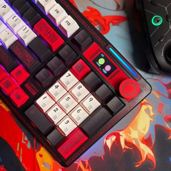 LINGBAO K98 Pro Tri-Mode Mechanical Keyboard – Flame Scale Tenghui