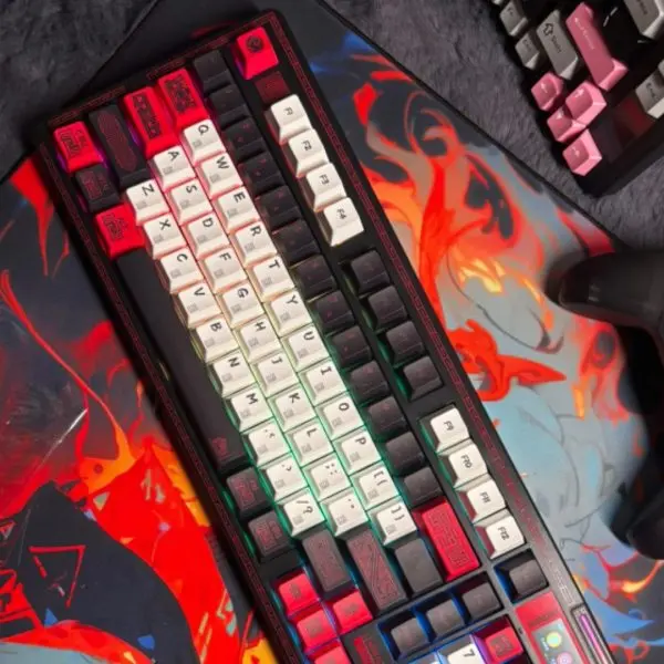 LINGBAO K98 Pro Tri-Mode Mechanical Keyboard – Flame Scale Tenghui