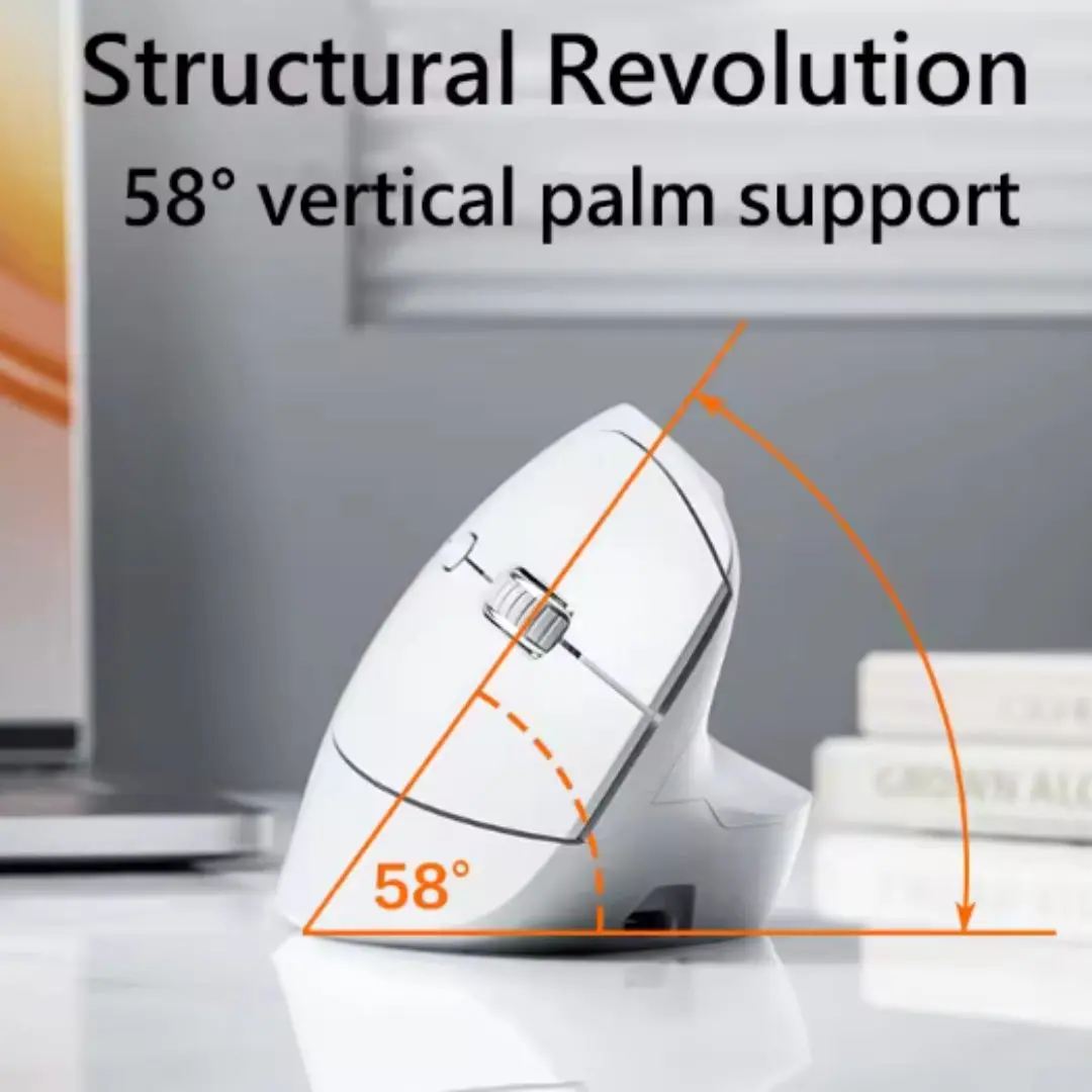 Inphic X9 Pro Vertical Ergonomic Tri-Mode Wireless Mouse 4 Inphic X9 Pro Vertical Ergonomic Tri-Mode Wireless Mouse - Image 4