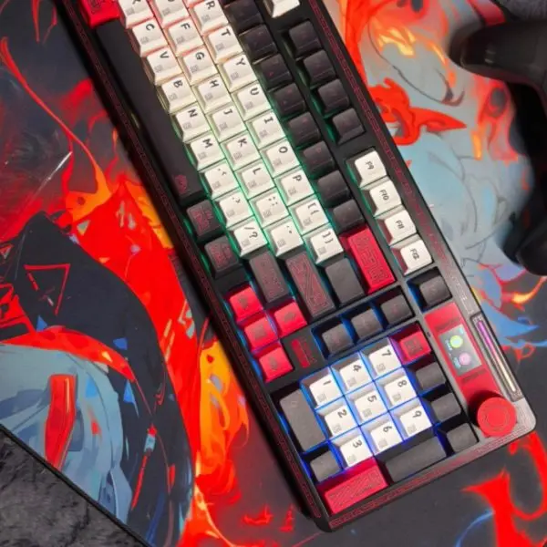 LINGBAO K98 Pro Tri-Mode Mechanical Keyboard – Flame Scale Tenghui