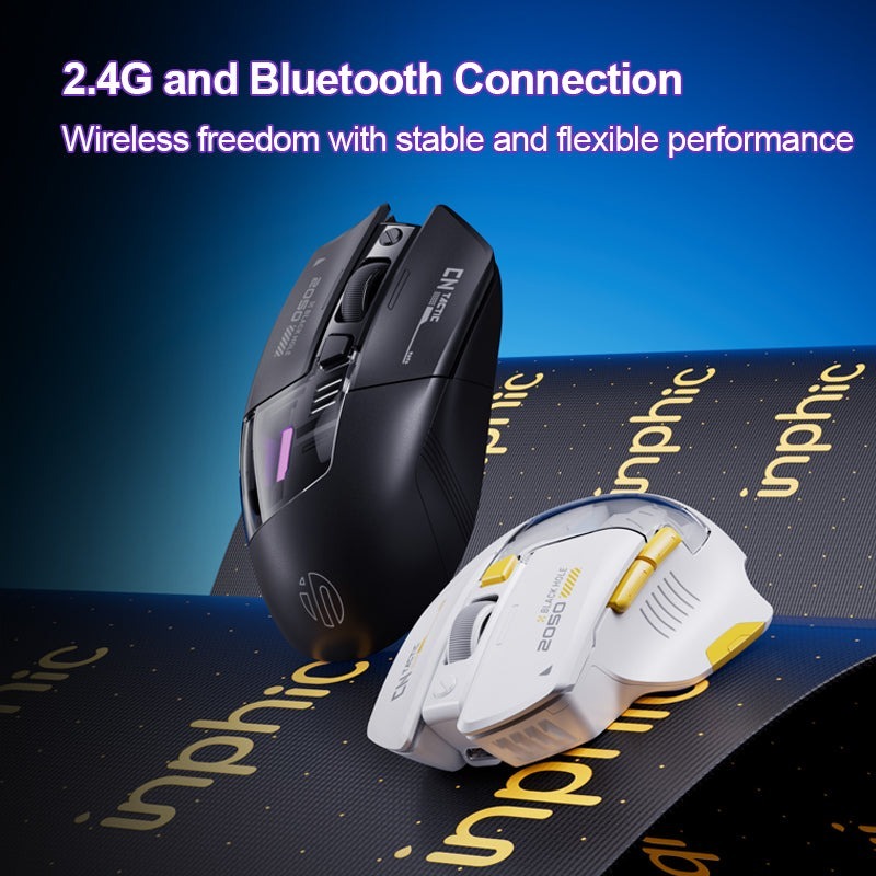 Inphic A9 Explorer V2 Bluetooth and 2.4G Wireless Mouse 3 Inphic A9 Explorer V2 Bluetooth and 2.4G Wireless Mouse - Image 3