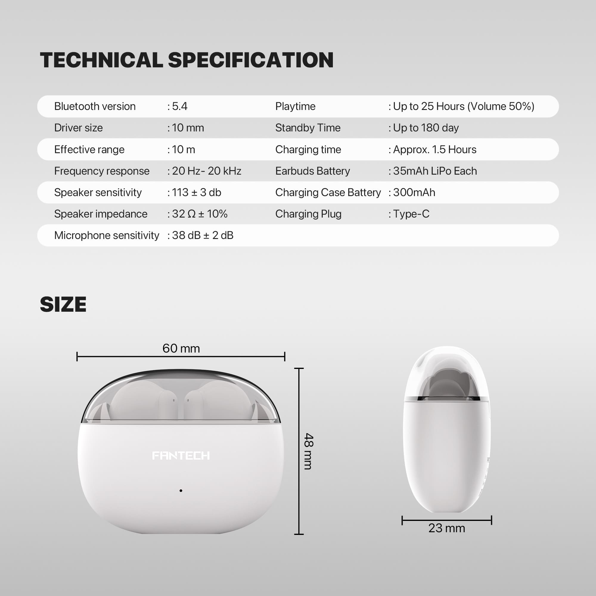 FANTECH TW15 WAVE Bluetooth True Wireless Earbuds 10 FANTECH TW15 WAVE Bluetooth True Wireless Earbuds - Image 10