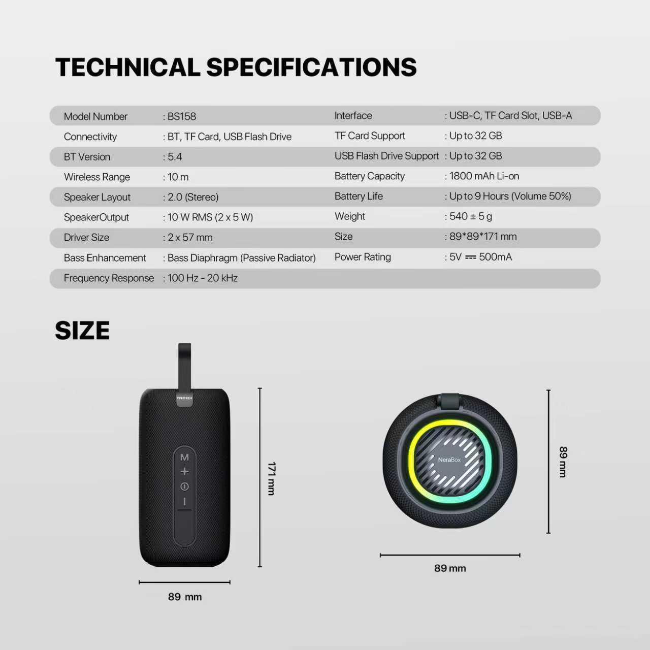 FANTECH BS158 Nerabox Bluetooth Speaker 11 FANTECH BS158 Nerabox Bluetooth Speaker - Image 11