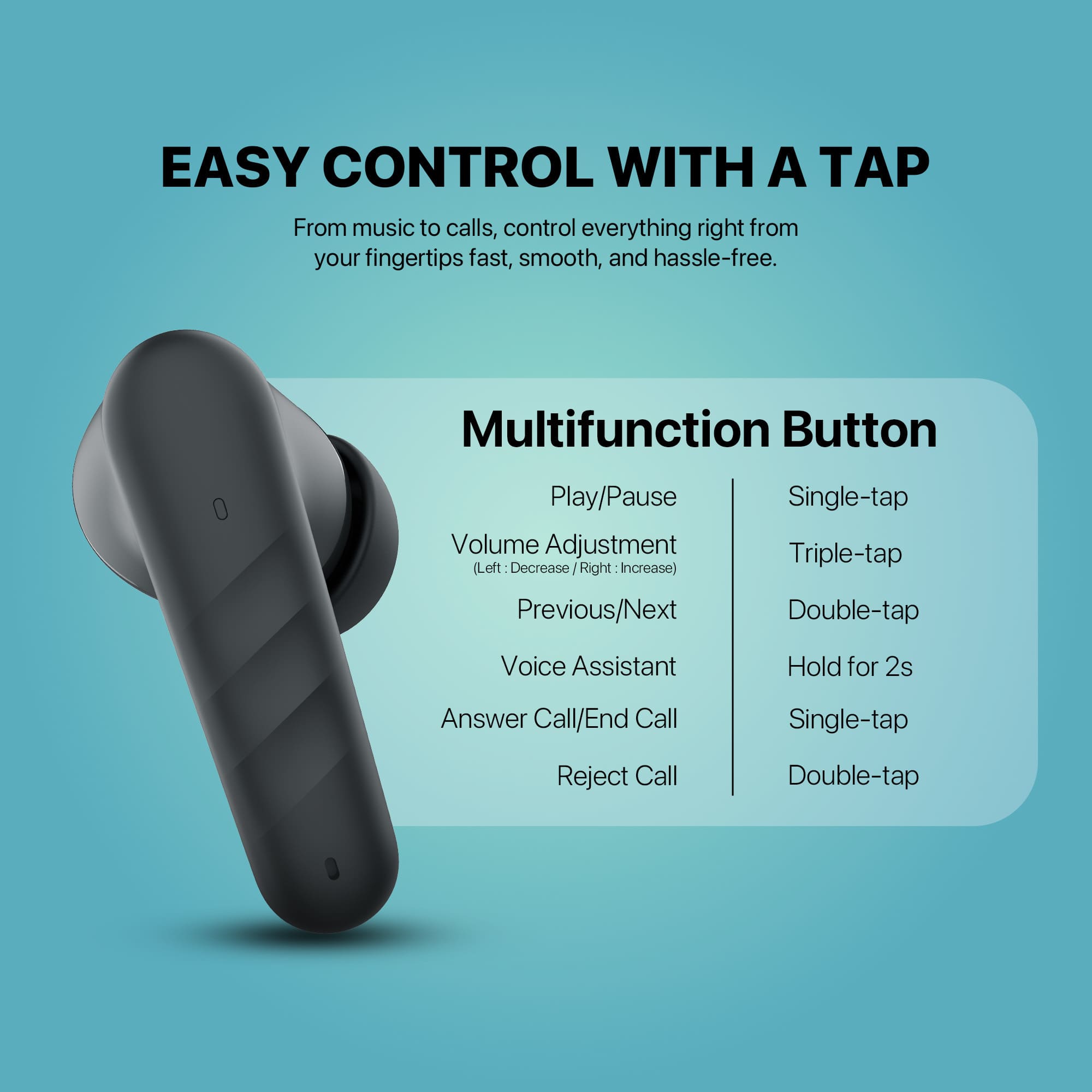 FANTECH TW16 WAVE Bluetooth True Wireless Earbuds 5 FANTECH TW16 WAVE Bluetooth True Wireless Earbuds - Image 5