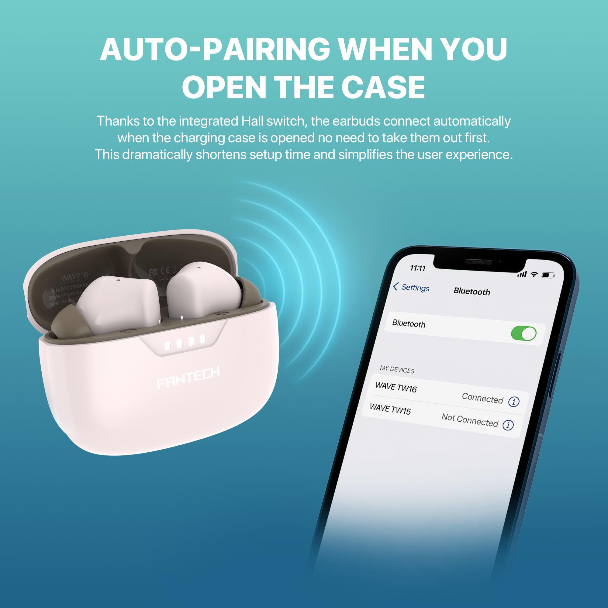 FANTECH TW16 WAVE Bluetooth True Wireless Earbuds 9 FANTECH TW16 WAVE Bluetooth True Wireless Earbuds - Image 9