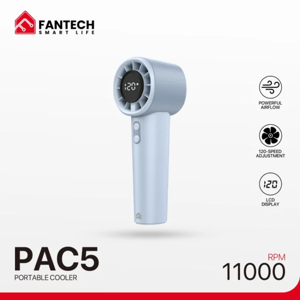 Fantech PAC5 Portable Handheld Mini Charger Fan With LCD Display 8 Fantech PAC5 Portable Handheld Mini Charger Fan With LCD Display - Image 8
