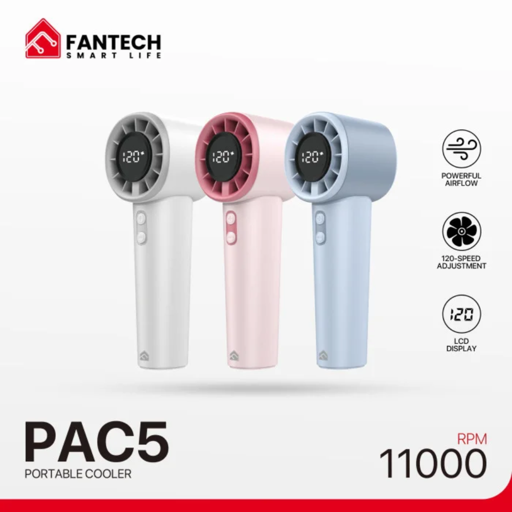 Fantech PAC5 Portable Handheld Mini Charger Fan With LCD Display 10 Fantech PAC5 Portable Handheld Mini Charger Fan With LCD Display - Image 10
