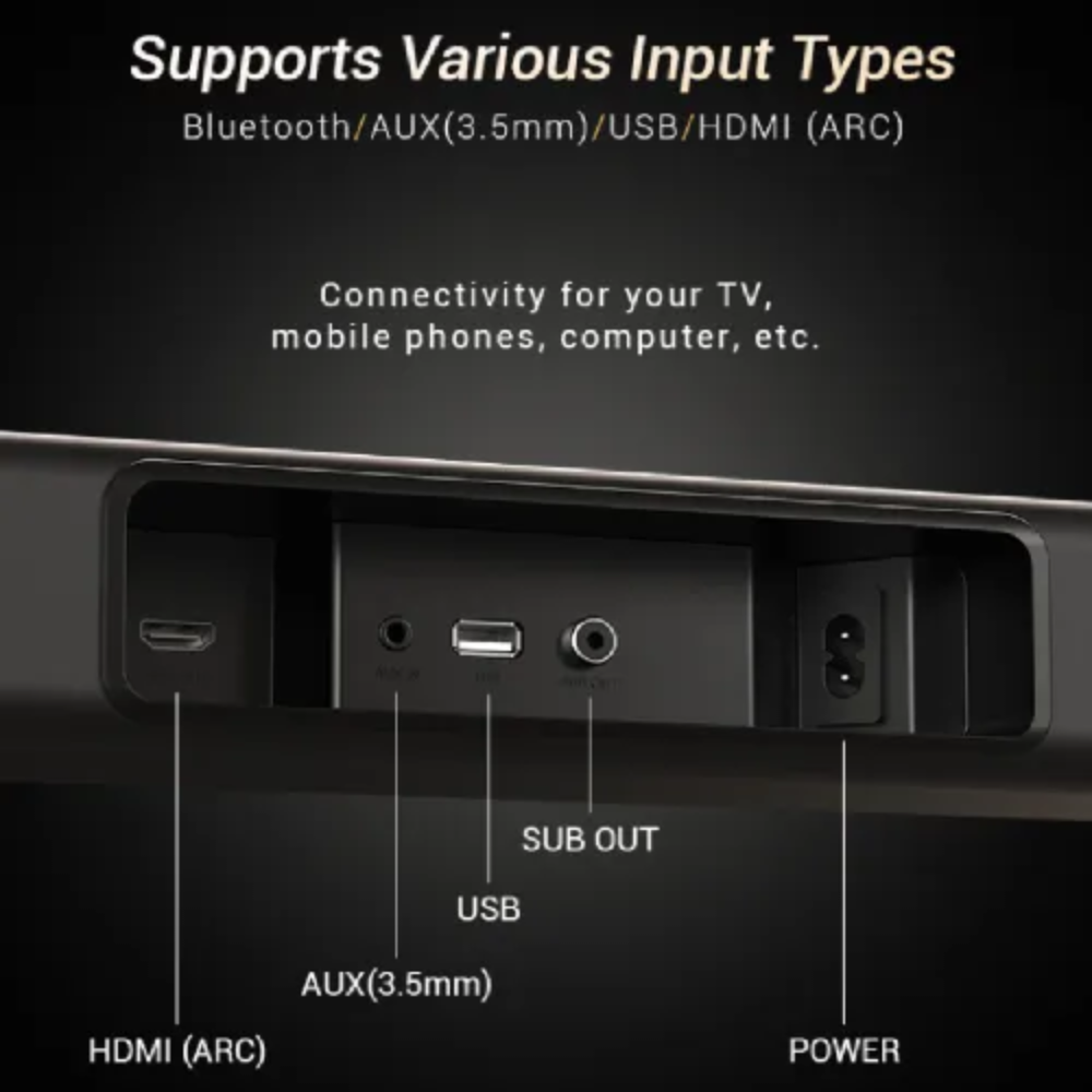 F&D HT-360 2.1 Soundbar Wireless Bluetooth Speaker 2 F&D HT-360 2.1 Soundbar Wireless Bluetooth Speaker - Image 2