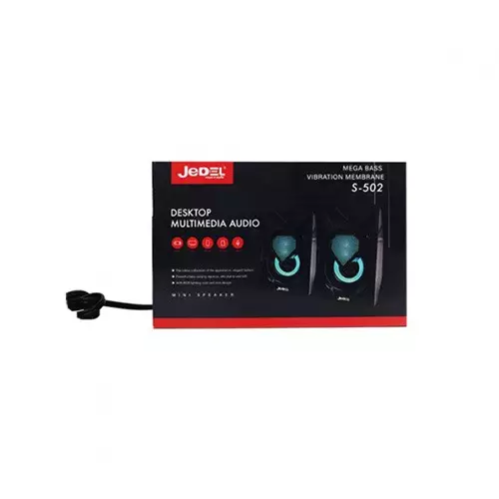 JEDEL S-502 RGB USB Stereo Wired Speakers 3 JEDEL S-502 RGB USB Stereo Wired Speakers - Image 3