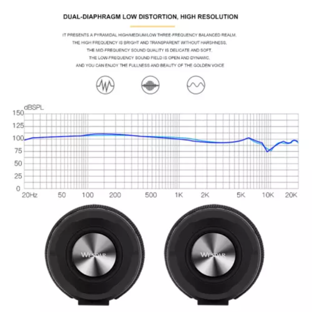 Wesdar K39 Portable Bluetooth Speaker 4 Wesdar K39 Portable Bluetooth Speaker - Image 4