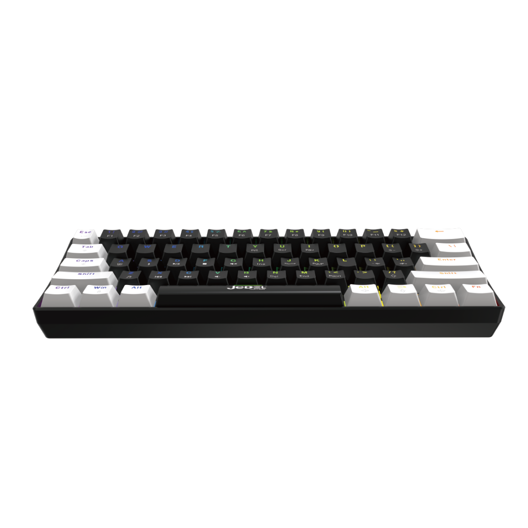 Jedel KL69 61 Keys RGB Mechanical Keyboard Black & White 2 Jedel KL69 61 Keys RGB Mechanical Keyboard Black & White - Image 2