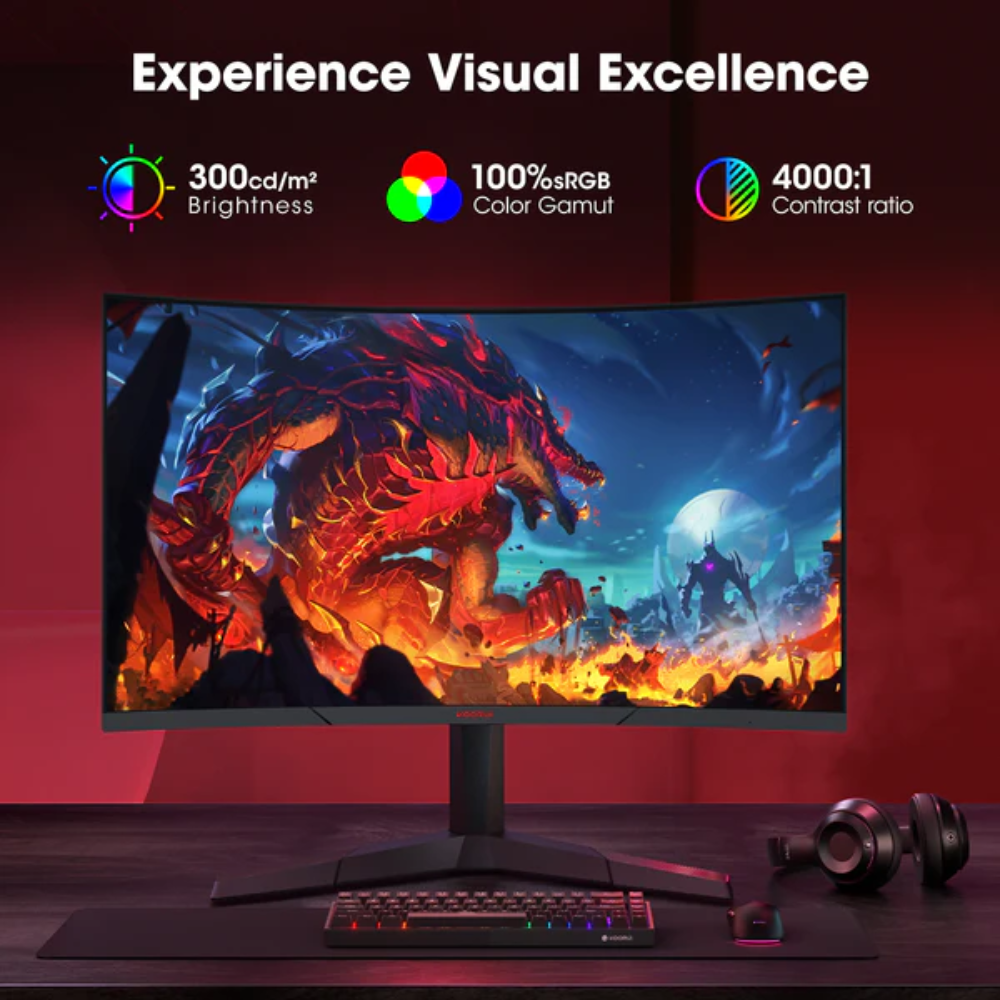KOORUI 27E6QCA 27-inch VA QHD 180Hz Curved Gaming Monitor 5 KOORUI 27E6QCA 27-inch VA QHD 180Hz Curved Gaming Monitor - Image 5