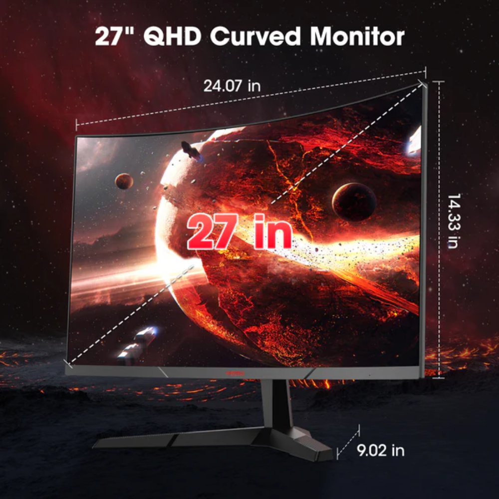 KOORUI 27E6QCA 27-inch VA QHD 180Hz Curved Gaming Monitor 6 KOORUI 27E6QCA 27-inch VA QHD 180Hz Curved Gaming Monitor - Image 6
