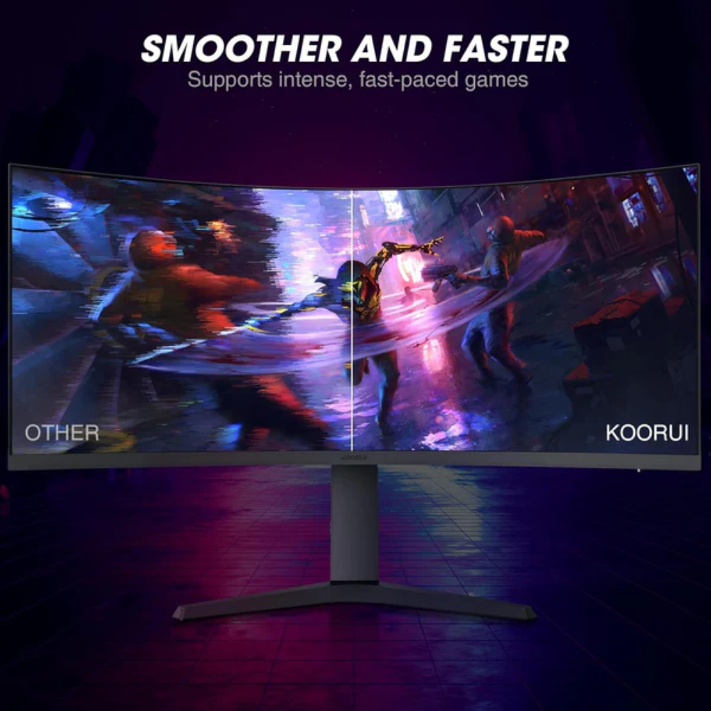 KOORUI 34E6UC 34-inch VA WQHD 165Hz Curved Gaming Monitor 6 KOORUI 34E6UC 34-inch VA WQHD 165Hz Curved Gaming Monitor - Image 6