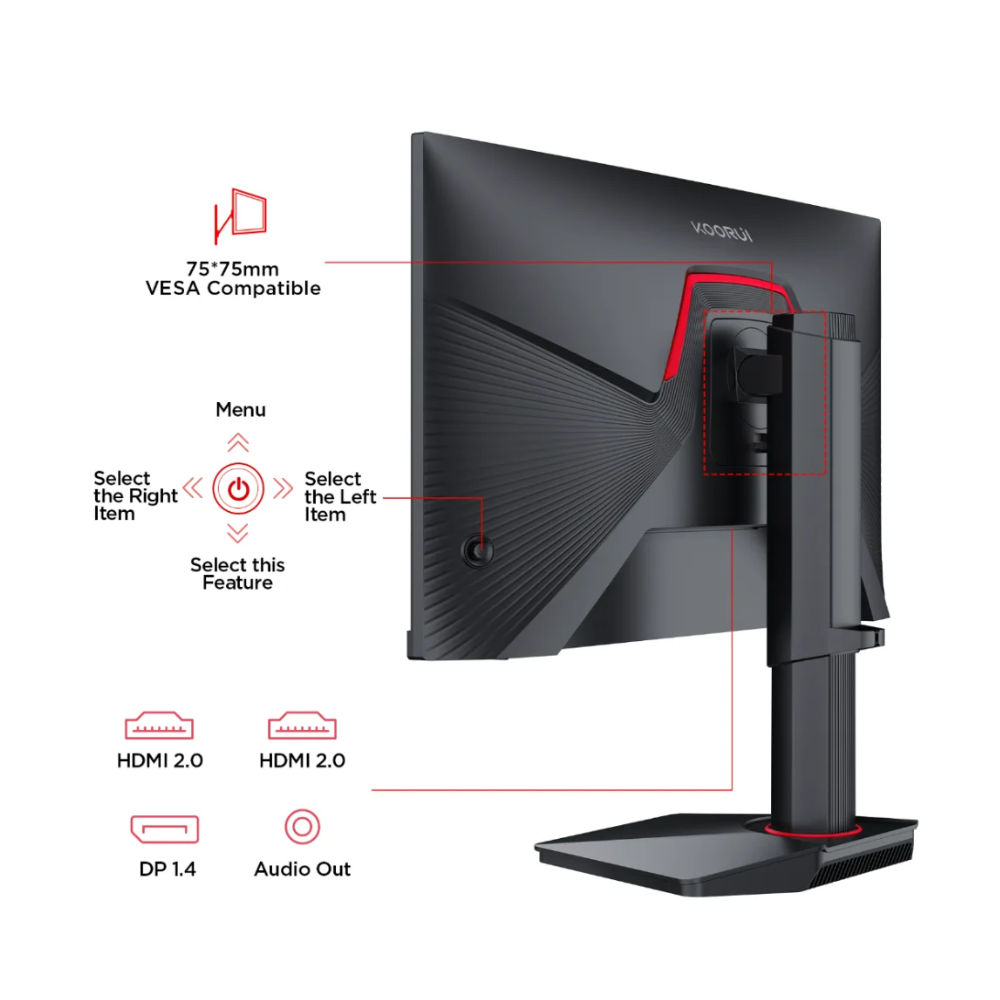 KOORUI G2511E FHD 1ms 24.5-Inch 320Hz IPS Gaming Monitor 3 KOORUI G2511E FHD 1ms 24.5-Inch 320Hz IPS Gaming Monitor - Image 3