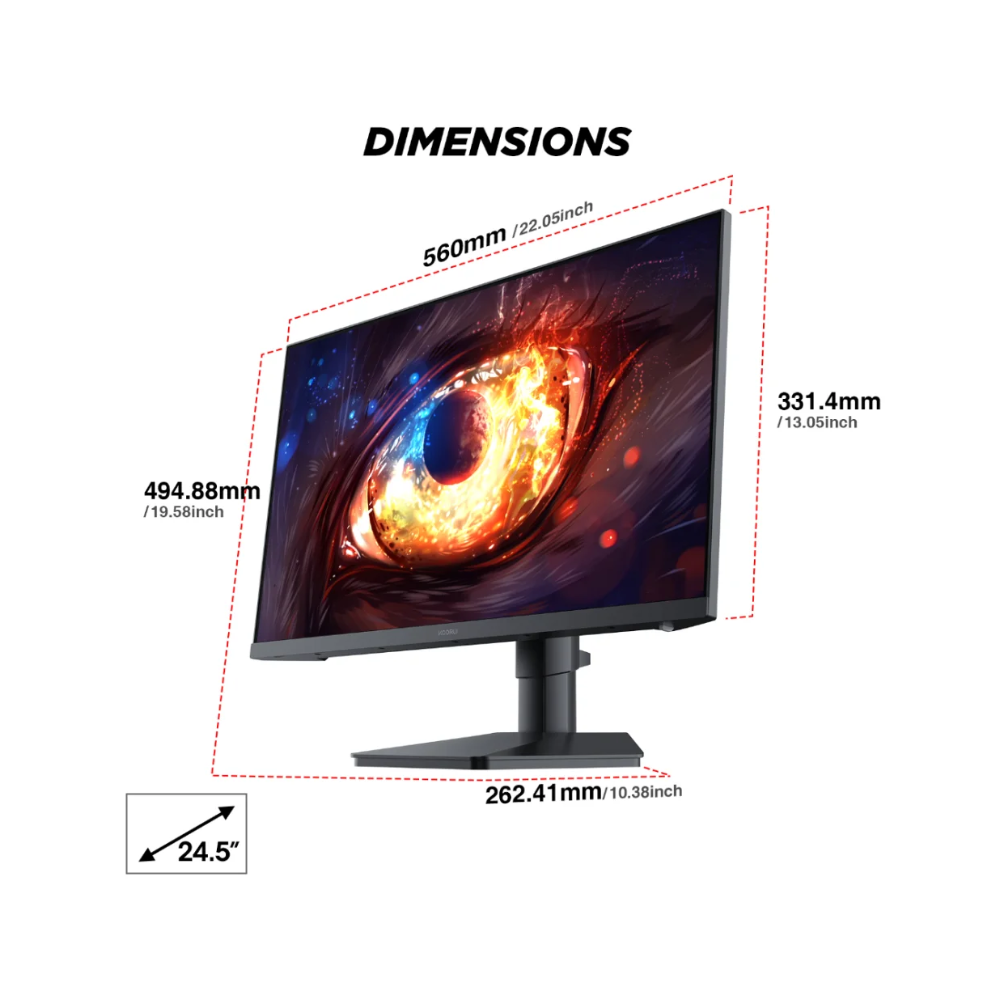 KOORUI G2511E FHD 1ms 24.5-Inch 320Hz IPS Gaming Monitor 4 KOORUI G2511E FHD 1ms 24.5-Inch 320Hz IPS Gaming Monitor - Image 4