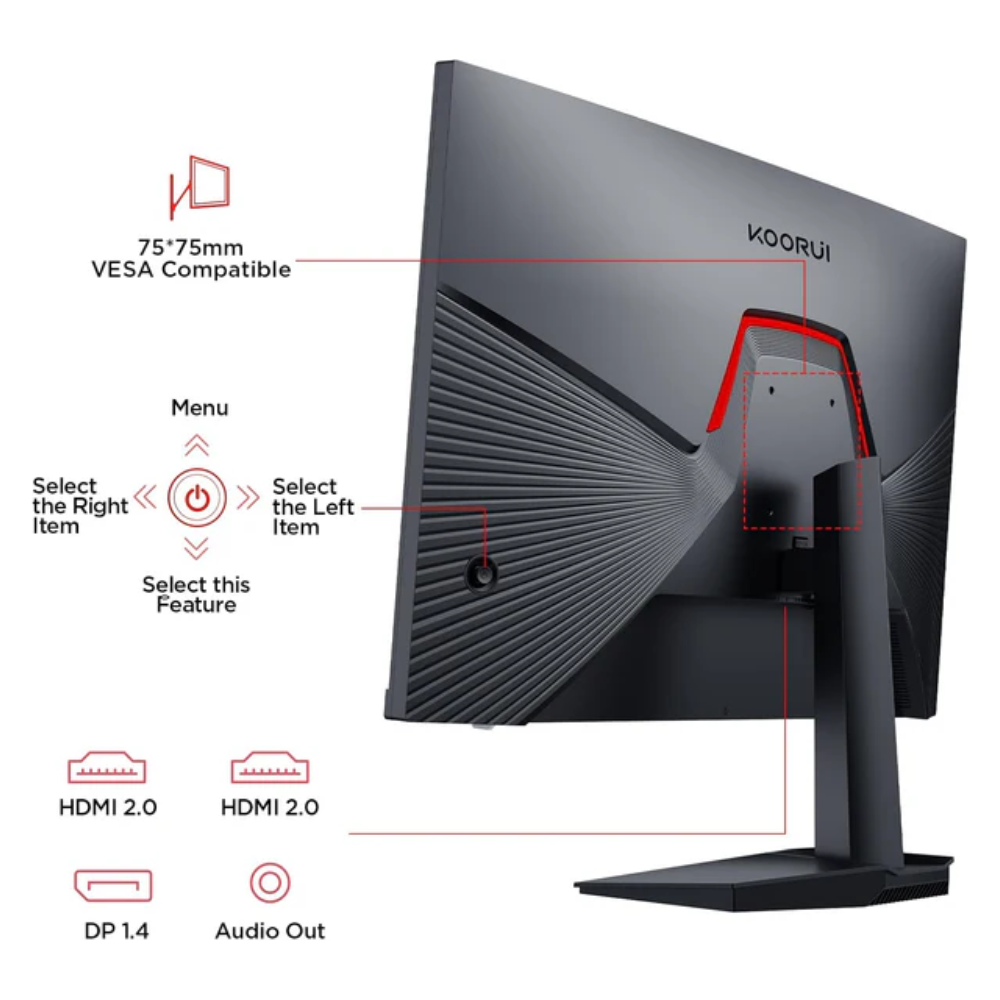 KOORUI G2511P 24.5-Inch FHD 200Hz Gaming Monitor 6 KOORUI G2511P 24.5-Inch FHD 200Hz Gaming Monitor - Image 6