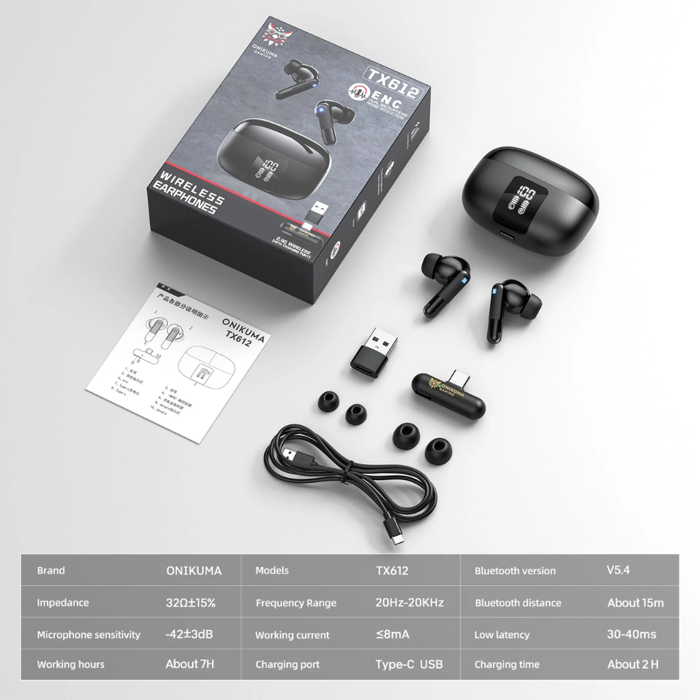 ONIKUMA TX612 ENC Dual Microphone Noise Reduction Wireless Earbud 11 ONIKUMA TX612 ENC Dual Microphone Noise Reduction Wireless Earbud - Image 11