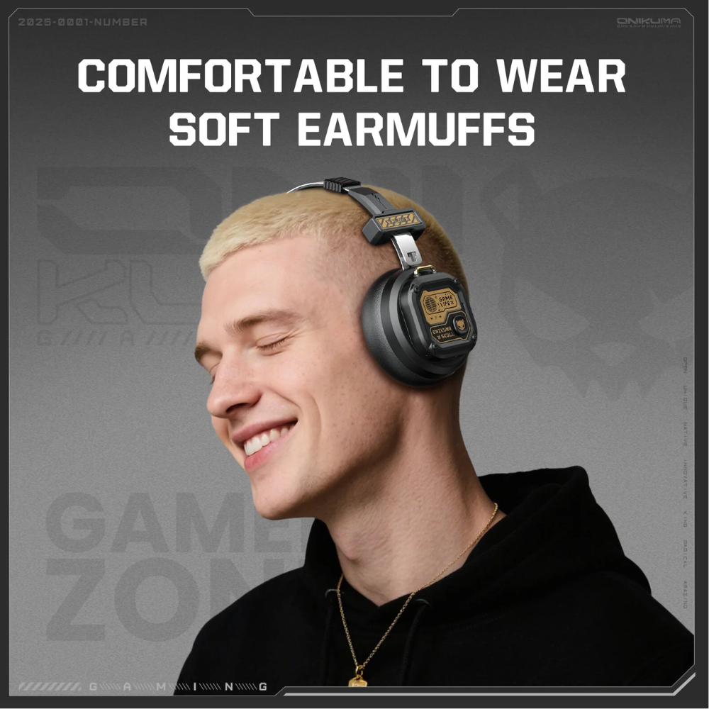 Onikuma GT803 Dual Mode Wireless Gaming Headset, Black 7 Onikuma GT803 Dual Mode Wireless Gaming Headset, Black - Image 7